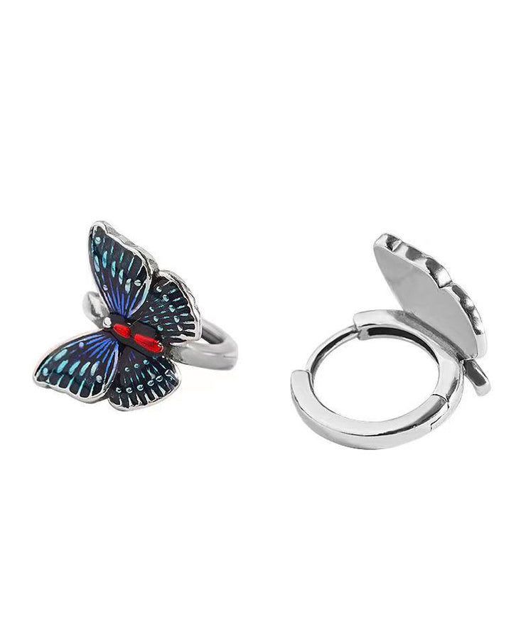 Dream Butterfly Jewelry Ethnic Style Enamel Colorful Women Ear Buckle