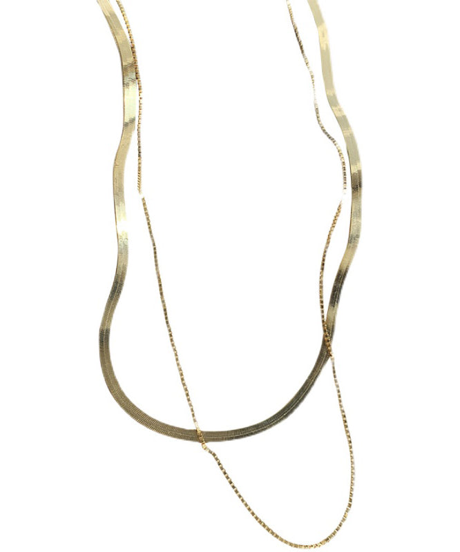 Elegant Gold Sterling Silver Overgild Bilayer Necklace