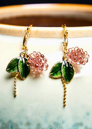 Elegant Grapes And Leaves Tassels Drop Earrings