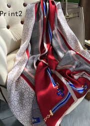 Elegant Print Spring And Autumn Silk Scarf