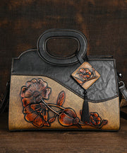 Ethnic Style Retro Camel Embossed Hand Held Crossbody Bag