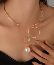 Fashion Alloy Bow Pearl Water Drop Princess Necklace