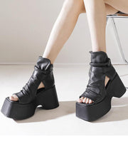 Fashion Black Sandals Platform Sandals