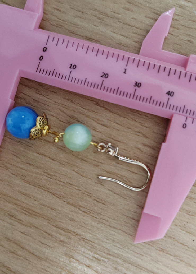 Fashion Blue Opal Zircon Drop Earrings