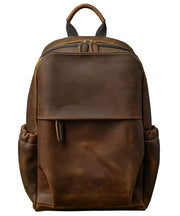 Fashion Brown Calf Leather Man's Backpack Bag