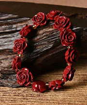 Fashion Red Rose Angelica Polymorpha Maxim Bangle