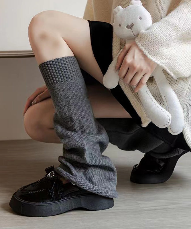 Fashionable Grey Thickened And Warm Knitted Socks