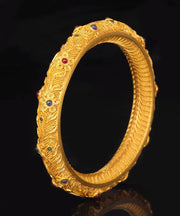 Fine Gold 14K Gold Agate Bangle