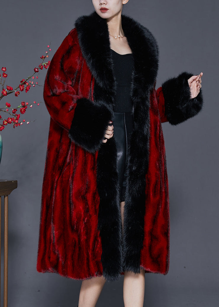 Fine Mulberry Oversized Striped Faux Fur Coats Spring