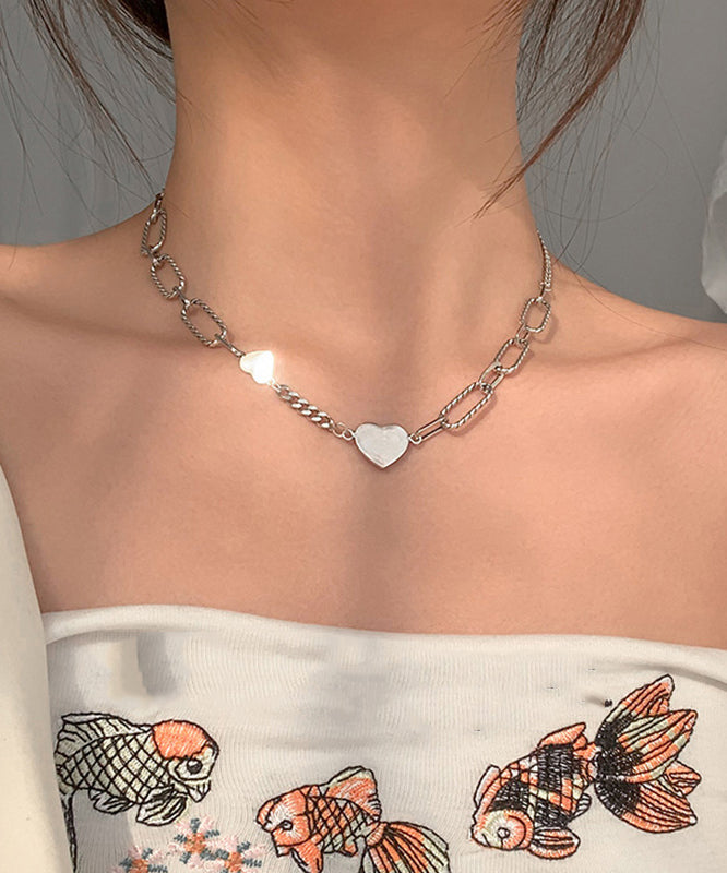 Fine Silk Sterling Silver Chain Love Princess Necklace