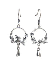 Handmade Boho Little Rabbit Carrot Silver Drop Earrings