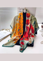 Handmade Green Print Soft Comfy Silk Scarf