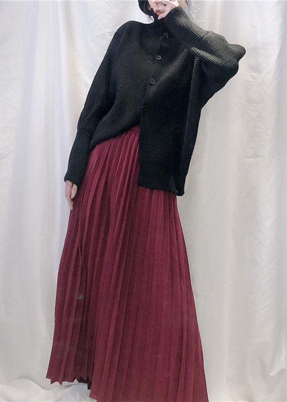 Handmade Mulberry Exra Large Hem Cotton Pleated Skirt Spring