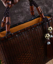 Handmade Retro Woven Japanese Bamboo Handbag