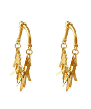 Handmade Silk Metal Sequins Tassel Drop Earrings