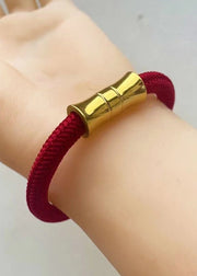 Handwoven Wine Red Good Luck Bracelet