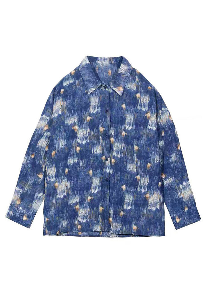 Hong Kong Style Starry Sky Oil Painting Tie Dye Shirt Men&