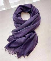 Italian Black Tasseled Versatile Cotton Scarf