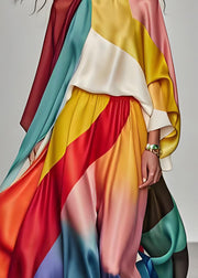 Italian Colorblock  Silk dress Dress Summer