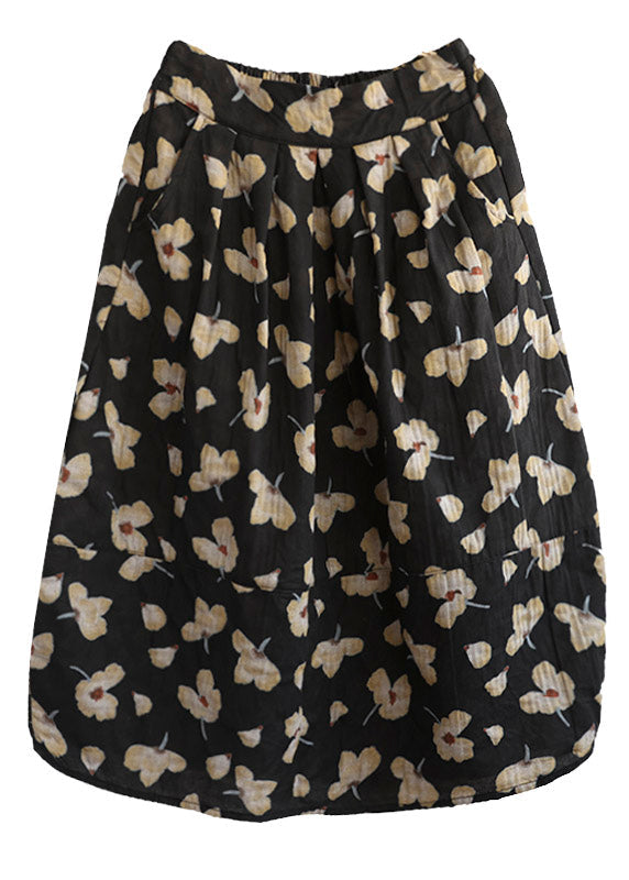 Italian Khaki Print High Waist Maxi Skirts