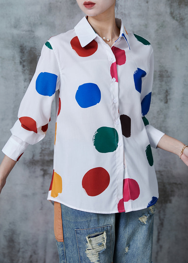 Italian Multicolour Print Cotton Shirt Tops Summer