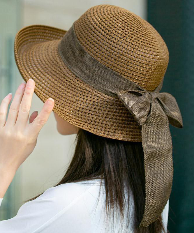 Japanese Dark Coffee Breathable And Versatile Beach Sun Hat