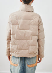 Khaki Duck Down Puffers Jackets Oversized Thick Winter