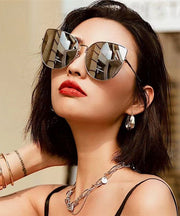 Large Frame Trendy Cat Eye Sunglasses 2024 New Model