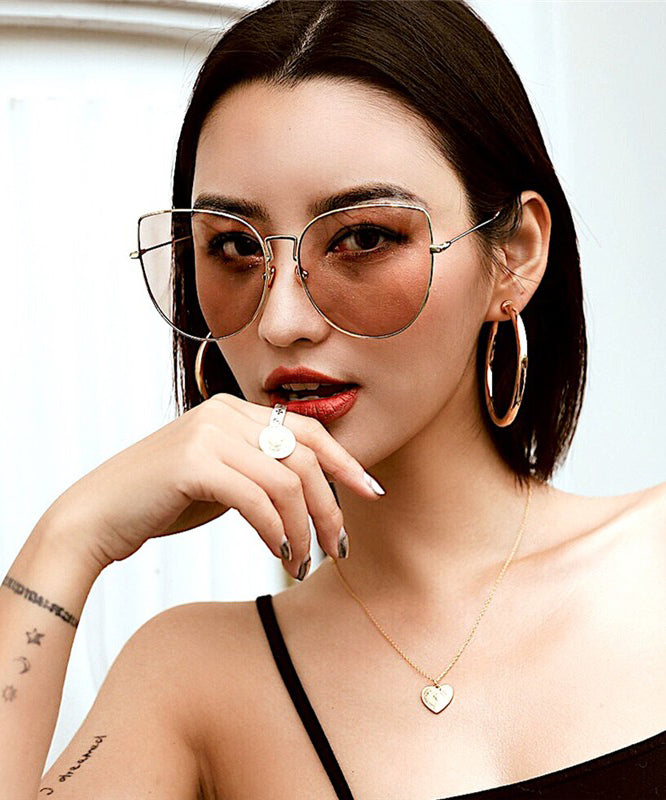 Large Frame Trendy Cat Eye Sunglasses 2024 New Model