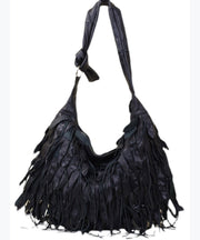 Leisure Sheepskin Tassel Shoulder Bag For Women