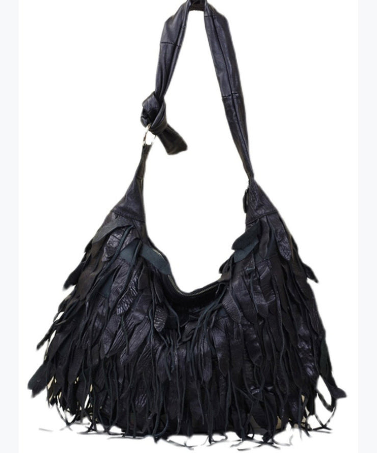 Leisure Sheepskin Tassel Shoulder Bag For Women