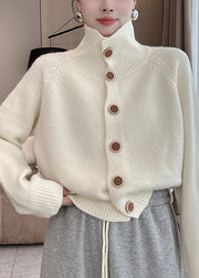 Loose Pink Button Cozy Knit Cardigan Long Sleeve