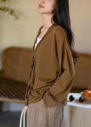 Loose White Tasseled Thin Cotton Loose Coat Long Sleeve