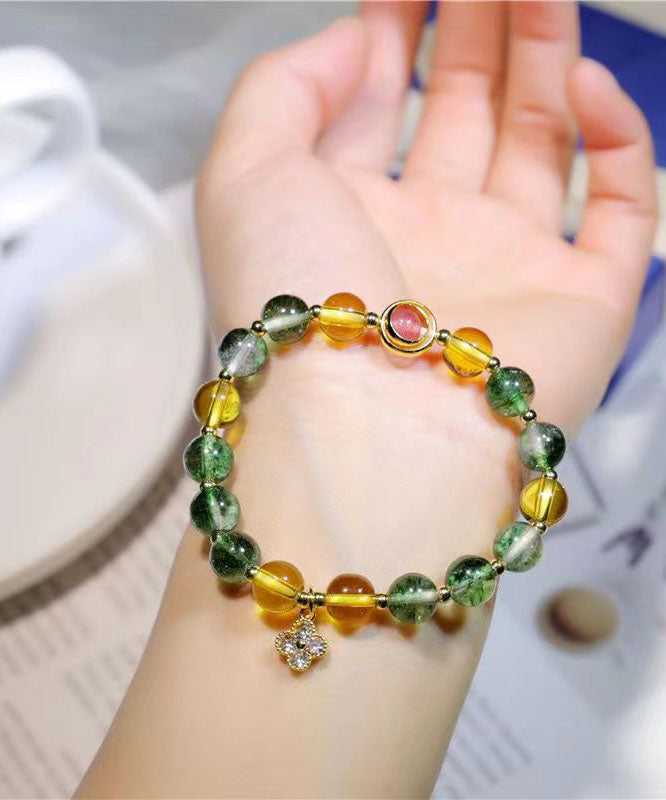 Loose Yellow Green Crystal Cozy Bracelet