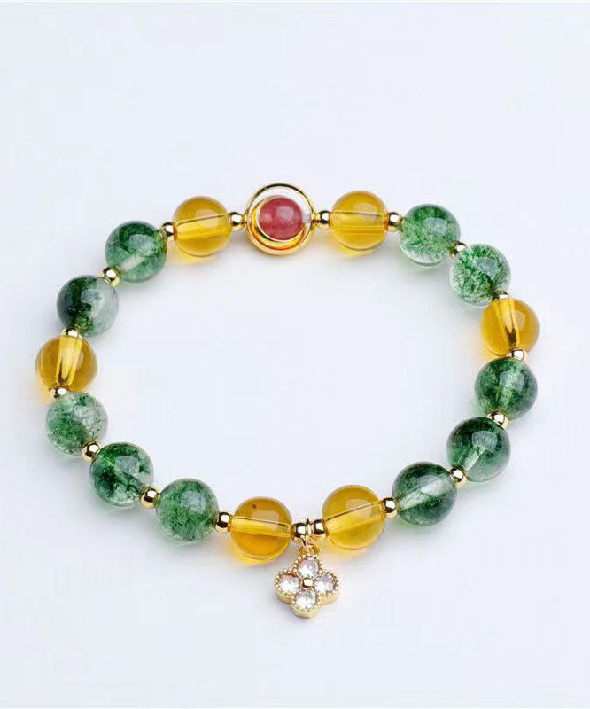 Loose Yellow Green Crystal Cozy Bracelet