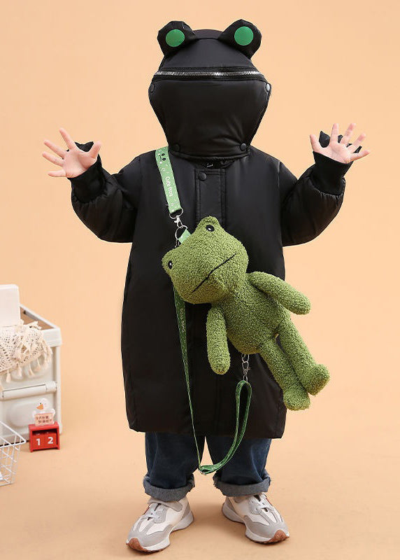 Lovely Green Hooded Zippered Duck Down Boys Girls Winter Coats Winter