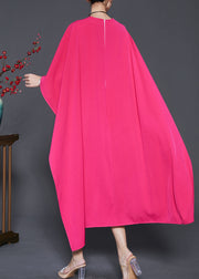 Natural Rose Oversized Cotton Party Dress Cloak Sleeves