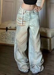 New Blue Hole Original Design Denim Pants Fall