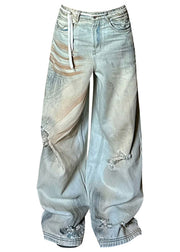 New Blue Hole Original Design Denim Pants Fall