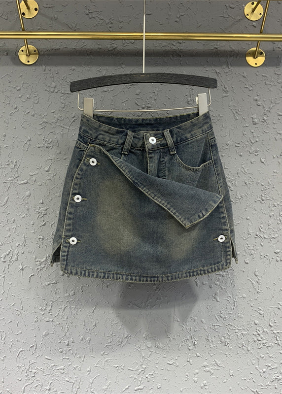 New Blue Sexy High Waist Denim Short Skirt Autumn