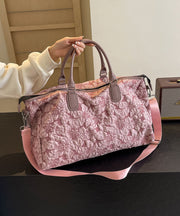 New Chinese Style Pink Embroidered Large Capacity Crossbody Bag