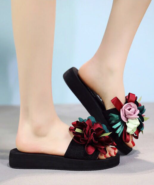 New Fashion Vacation Flower Beach Slide Sandals