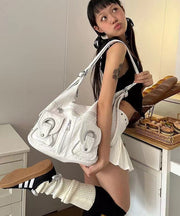 Novelty White High Capacity Design Crossbody Shoulder Bag