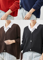 Organic Navy Oversized Knit Cardigans Spring