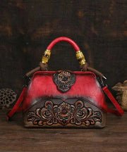 Original Beige Handmade Retro Embossed Handbag