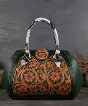 Original Design Black Print Calf Leather Tote Handbag