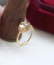 Original Design Gold Sterling Silver Overgild Zircon Crystal Rings