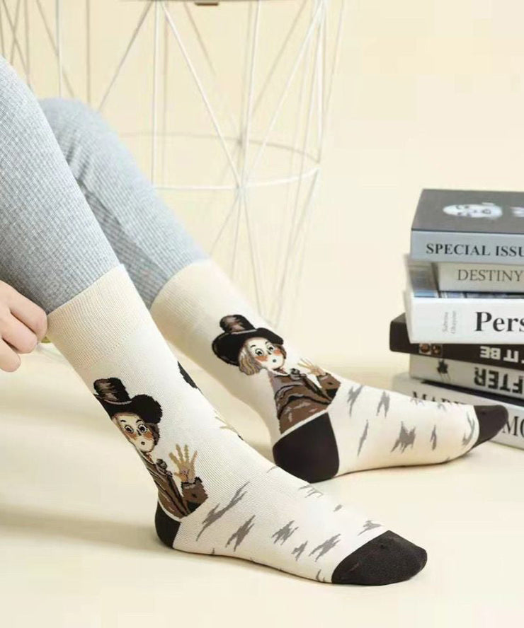 Originality Cartoon Jacquard Cotton Crew Socks