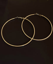 Oversize Silk Metal Circle Hoop Earrings