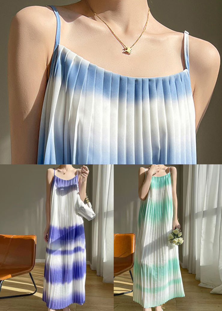 Purple Gradient Color Cotton Maxi Dress Cold Shoulder Summer